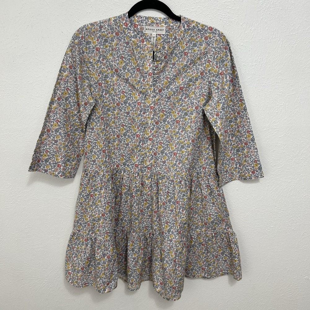 Apiece‎ Apart Maurino Drop Waist Ditzy Floral Dress Mini Colorful XS Cottagecore